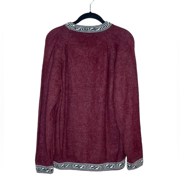 Burgundy Alpaca‎ Pullover Sweater - Picture 2 of 2